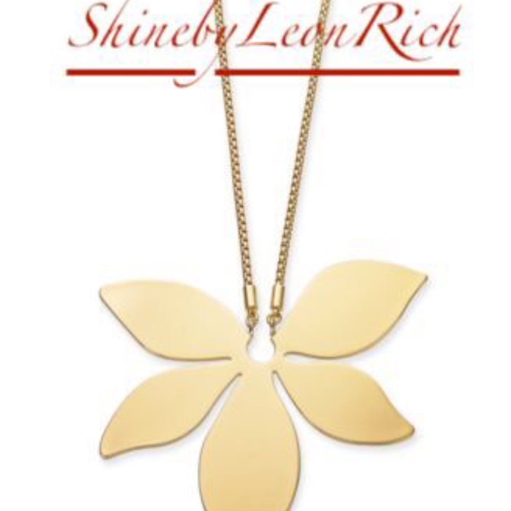 Alfani Gold-Tone Flower 34" Pendant Necklace